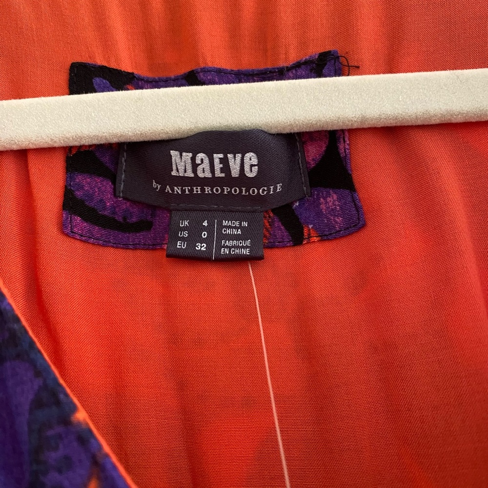 NWT Anthro Maxi Dress sz 0 - Picture 4 of 8